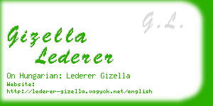 gizella lederer business card